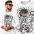 LONGSLEEVE ANIMOWANY WOLF VOLLEYBALL PLAYER